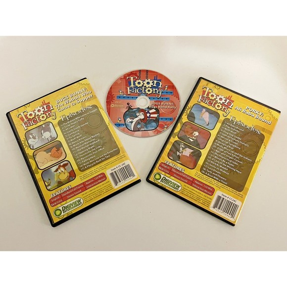 3 TOON FACTORY BUGS BUNNY PORKY PIG CLASSIC CARTOON DVD (GENTLY PREOWNED) - Picture 2 of 3